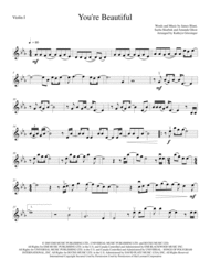 You're Beautiful - String Quartet Sheet Music by James Blunt