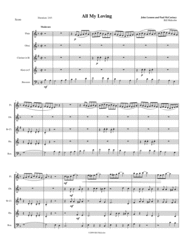 All My Loving for wind quintet Sheet Music by The Beatles