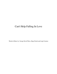 Can't Help Falling In Love STRING QUARTET (for string quartet) Sheet Music by Michael Buble