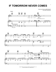 If Tomorrow Never Comes Sheet Music by Kent Blazy