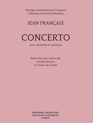 Concerto For Clarinet (Piano Reduction) Sheet Music by Jean Francaix