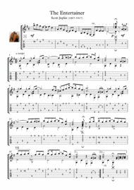 The Entertainer Guitar ragtime fingerstyle Sheet Music by Scott Joplin