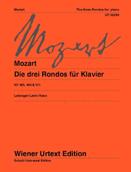 3 Rondos for Piano Sheet Music by Wolfgang Amadeus Mozart