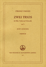 2 Trios op. 71 /Partitur Sheet Music by Franz Danzi