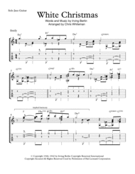 White Christmas - Jazz Guitar Chord Melody Sheet Music by Irving Berlin