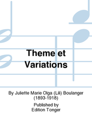 Theme et Variations Sheet Music by Juliette Marie Olga (Lili) Boulanger
