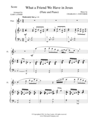 WHAT A FRIEND WE HAVE IN JESUS (Flute/Piano and Flt Part) Sheet Music by CHARLES C. CONVERSE