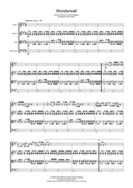 Wonderwall - String Quartet Sheet Music by Oasis