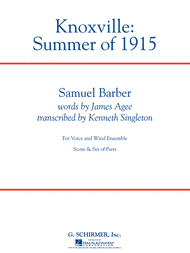 Knoxville: Summer of 1915 Sheet Music by Samuel Barber