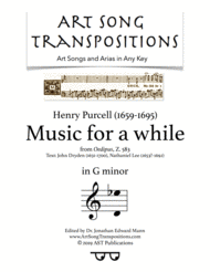 Music for a while (G minor) Sheet Music by Henry Purcell
