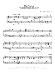 The Promise Sheet Music by Michael Logozar