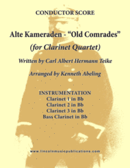 Alte Kameraden - Old Comrades (for Clarinet Quartet) Sheet Music by C. Teike