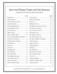 Scottish Fiddle Tunes for Two Violins Sheet Music by Deborah Greenblatt