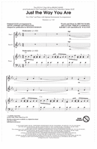 Just The Way You Are (from Glee) (arr. Roger Emerson) Sheet Music by Glee Cast