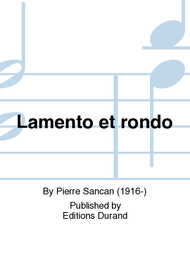 Lamento et rondo Sheet Music by Pierre Sancan