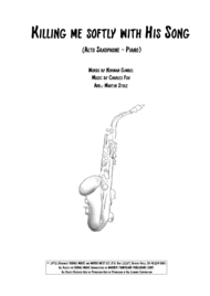 Killing Me Softly With His Song for Alto Saxophone and Piano Sheet Music by Roberta Flack