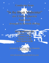In the Bleak Midwinter (for Clarinet Quartet) Sheet Music by Gustav Holst