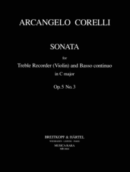 Sonata in C Op. 5/3 Sheet Music by Arcangelo Corelli