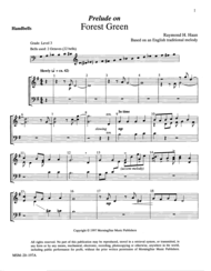 Prelude on Forest Green (Handbell Parts) Sheet Music by Raymond H Haan