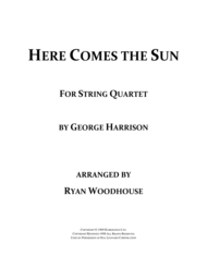 Here Comes The Sun - String Quartet Sheet Music by The Beatles