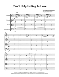 Can't Help Falling In Love by Michael Buble-String Quartet Sheet Music by Michael Buble
