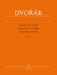 Piano Trio F minor op. 65 Sheet Music by Antonin Dvorak