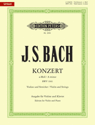Concerto No. 1 in a minor BWV 1041 Sheet Music by Johann Sebastian Bach