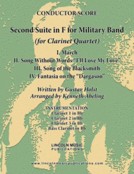 Holst - Second Suite for Military Band in F (for Clarinet Quartet) Sheet Music by G. Holst?