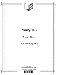 Marry You String Quartet Sheet Music by Bruno Mars