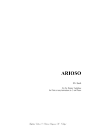 ARIOSO - BWV 156 - Arr. for Flute or any instrument in C and Piano Sheet Music by Johann Sebastian Bach