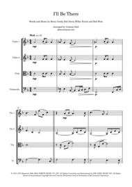 I'll Be There for String Quartet Sheet Music by Mariah Carey