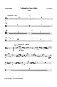 T-Bone Concerto Sheet Music by Johan De Meij