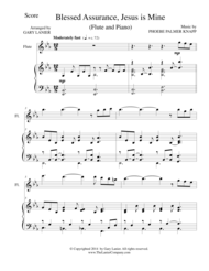 BLESSED ASSURANCE (Flute/Piano and Flute Part) Sheet Music by PHOEBE PALMER KNAPP