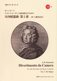 Divertimento da Camara No. 5 in B-flat minor Sheet Music by Giovannni Battista Bononcini