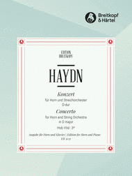 Horn Concerto in D major Hob VIId:3 Sheet Music by Franz Joseph Haydn