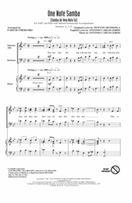 One Note Samba (Samba De Uma Nota So) Sheet Music by Newton Mendonca