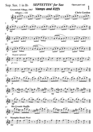 Septettin' for Saxophones (SET OF PARTS) Sheet Music by Chris Gordon