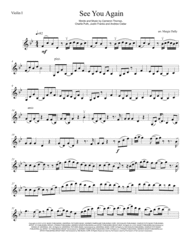 "See You Again" from FURIOUS 7 for String Quartet Sheet Music by Wiz Khalifa