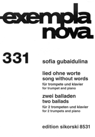 Song Without Words & Two Ballads Sheet Music by Sofia Gubaidulina