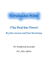 Norwegian Wood (The Beatles) set for Woodwind Quartet Sheet Music by The Beatles