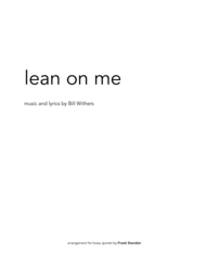 Lean On Me for Brass Quintet Sheet Music by Bill Withers
