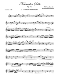 Overture Miniature from The Nutcracker (Clarinet Quartet) Sheet Music by Tchaikovsky
