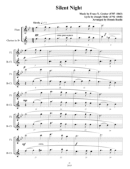 6 Traditional Christmas Carols for Flute and Clarinet Duet - Intermediate level Sheet Music by Traditional Christmas Carols