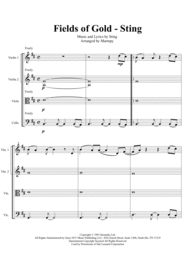 Fields Of Gold - Sting (arranged for String Quartet) Sheet Music by Sting