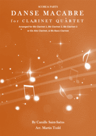 Danse Macabre for Clarinet Quartet Sheet Music by Camille Saint-Seans