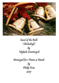 Carol of the Bells "Shchedryk" for 1 piano 4 hands Sheet Music by Mykola Leontovych