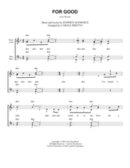 For Good (Wicked) [QUARTET PRICING] Sheet Music by Stephen Schwartz