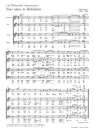 Vier Weihnachtschorsatze Sheet Music by Carl Loewe