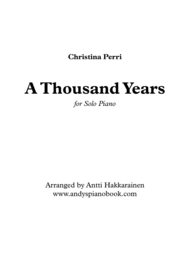 A Thousand Years - Piano Sheet Music by Christina Perri