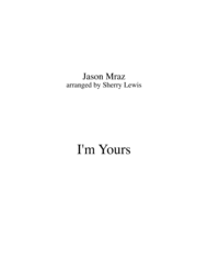 I'm Yours STRING QUARTET (for string quartet) Sheet Music by Jason Mraz